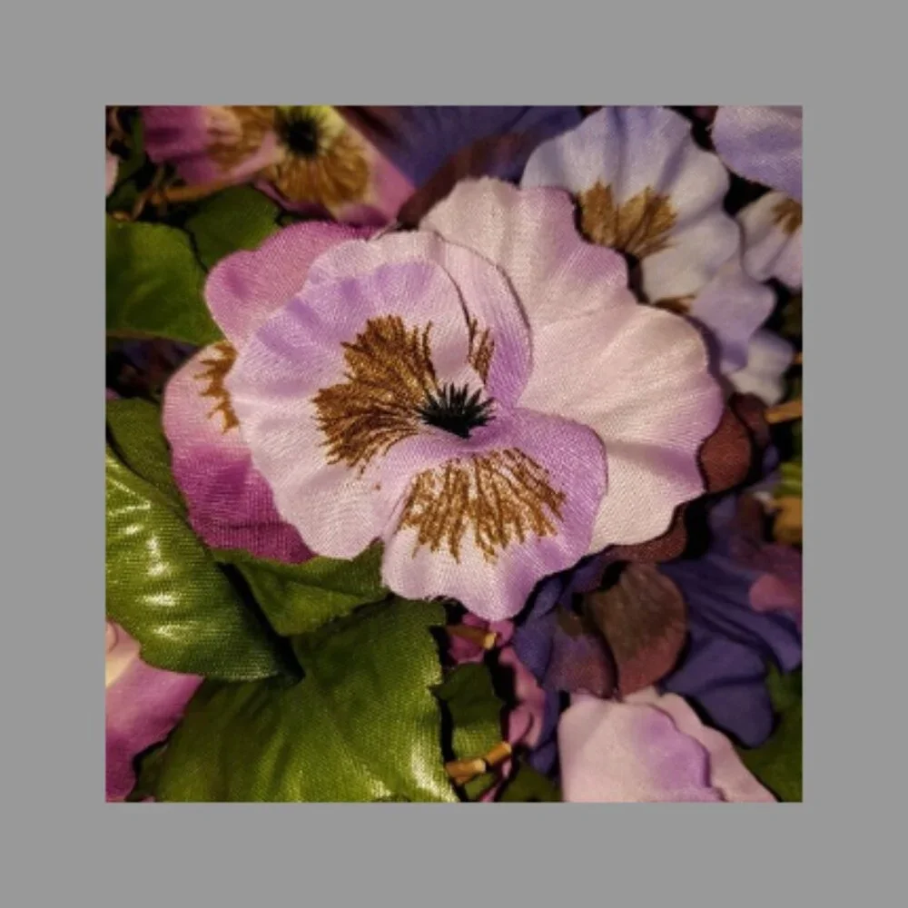 Elegant Purple ,Blue and Pink  combo Faux Pansy Spray Floral Accents